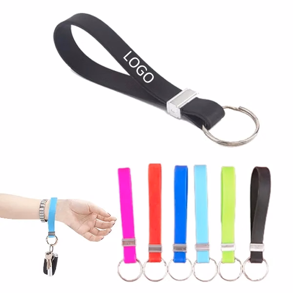 Solid Color Silicone Keychain