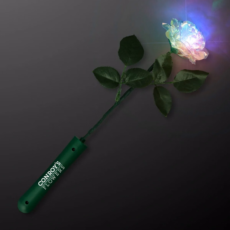 LED Rose Iridescent Flower Wands