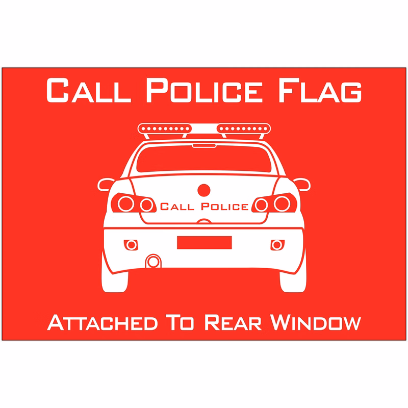 Call Police Banner Windshield Banner