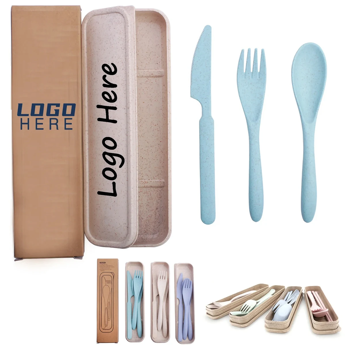 Eco-friendly Biodegradable Straw Cutlery Set 1