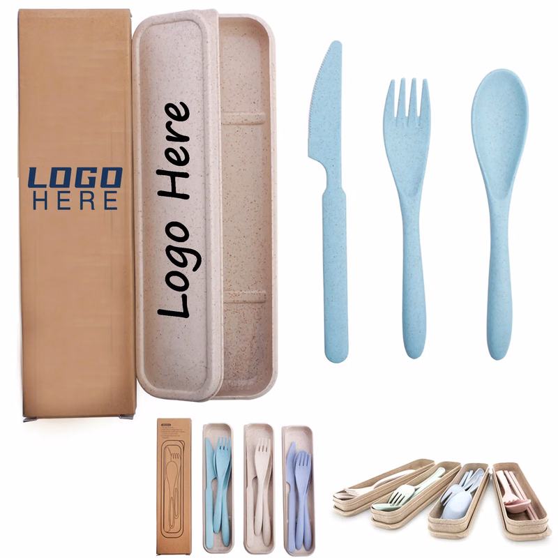 Eco-friendly Biodegradable Straw Cutlery Set