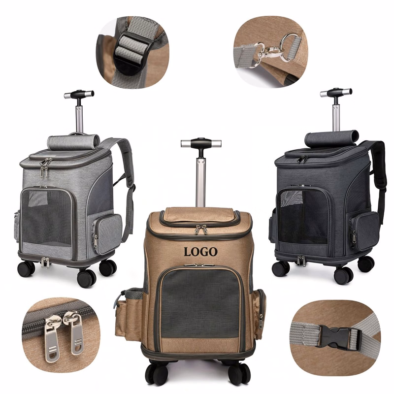 Wheeled Pet Backpack Portable