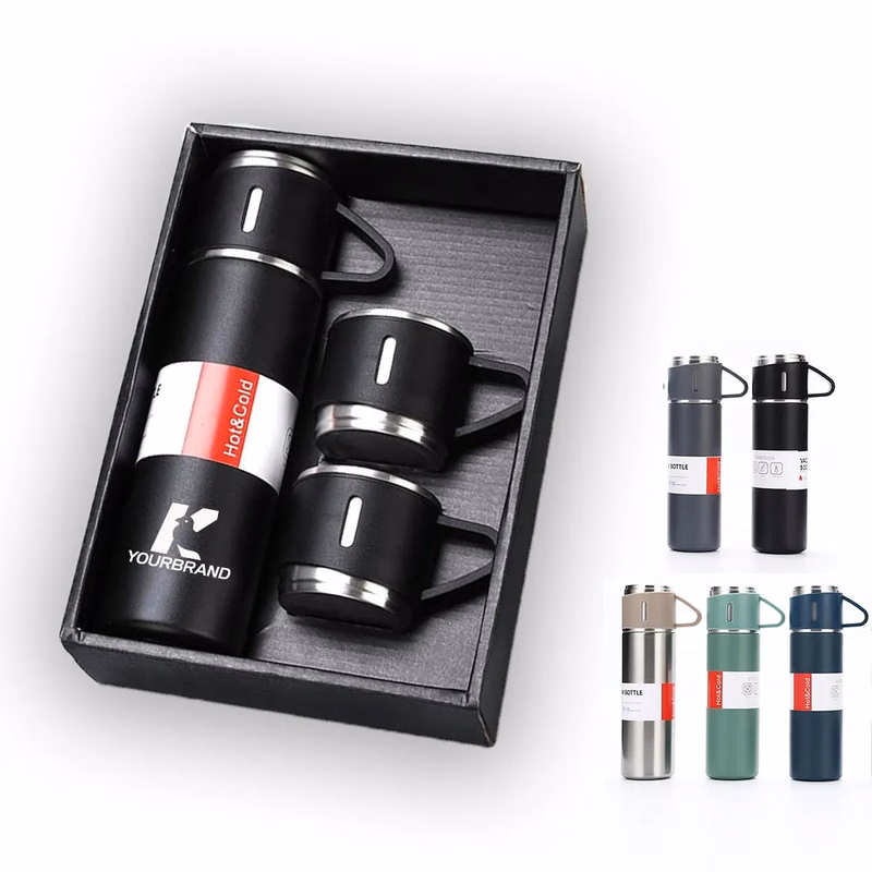 17oz Stainless Steel Insulated Bottle Water Flask Gift Set