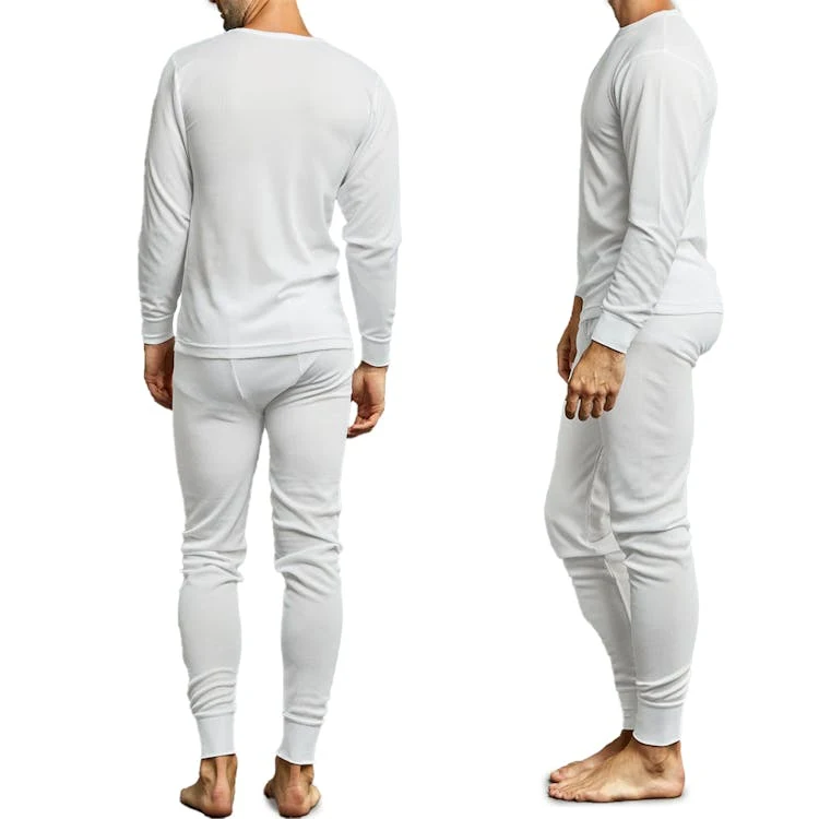 Adult Thermal Underwear Sets - Medium White 1