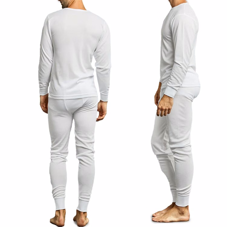 Adult Thermal Underwear Sets - Medium White