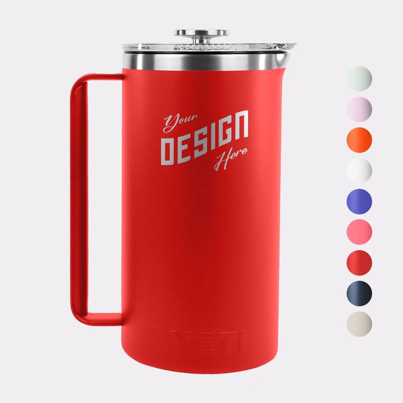 64 Oz YETI® Stainless Steel Insulated French Press w/ Twist Lock Lid