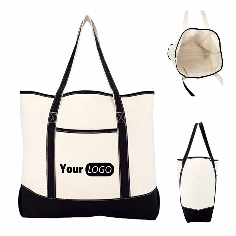 Small Heavy Canvas Deluxe Tote Bag W/ Gusset