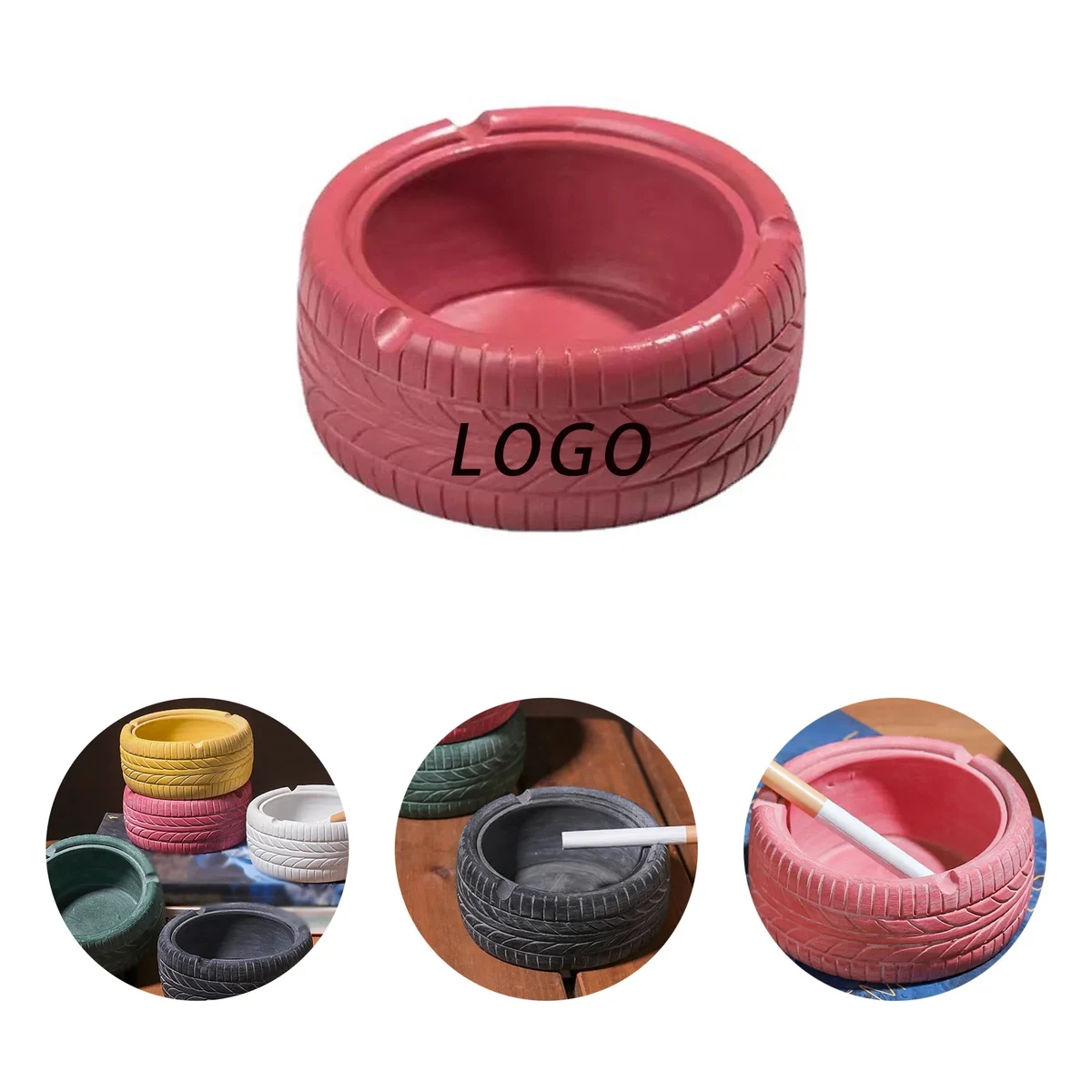 Heat-Resistant Resin Ashtray With Logo For Safety 1