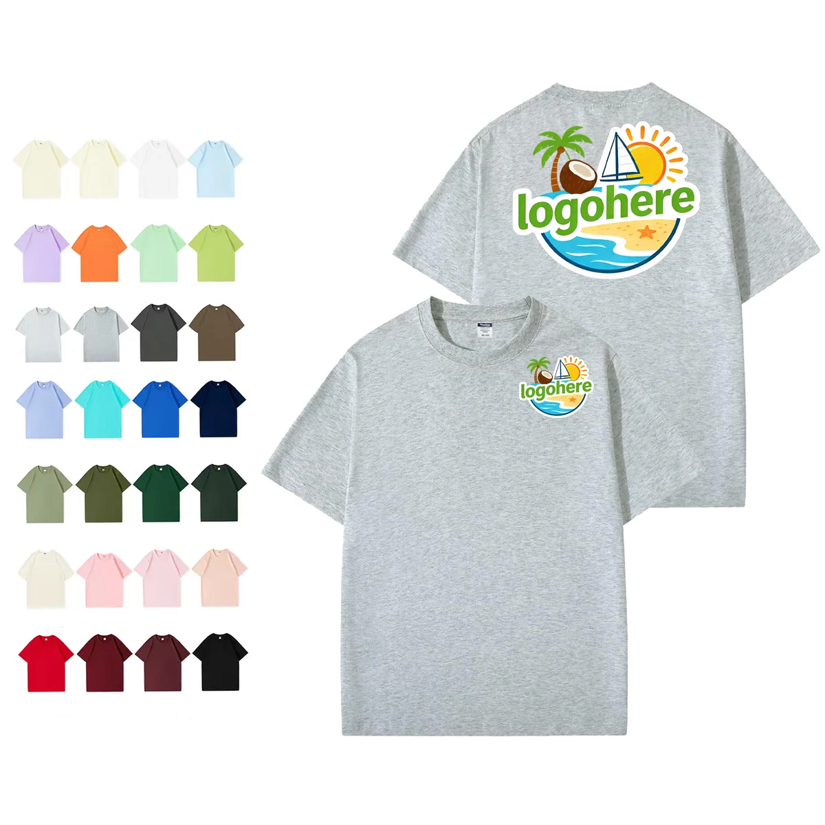 Breathable Custom 100% Cotton Tees 1