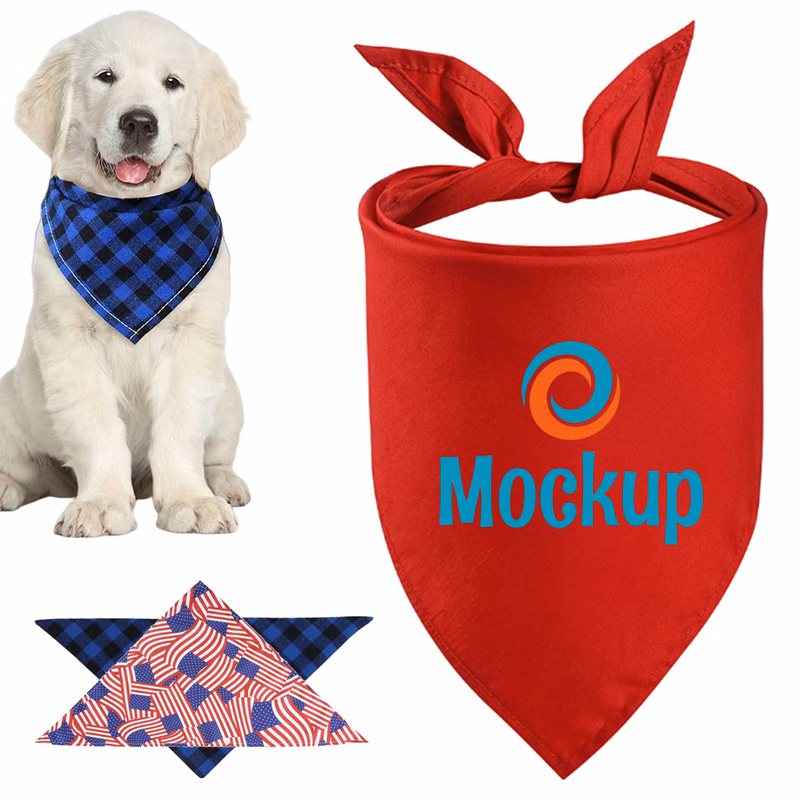 Adjustable Soft Bandana Pet Scarf