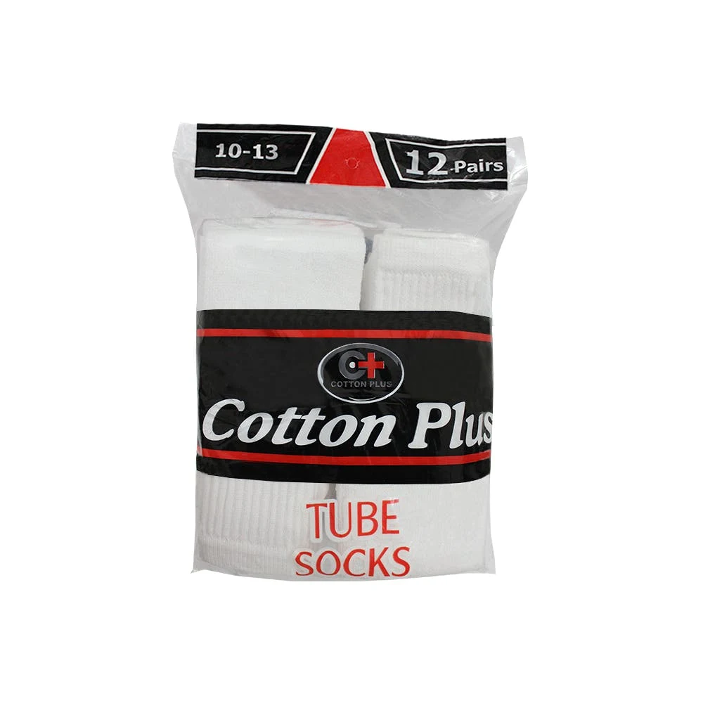 Men's Tube Socks - White Size 10-13 1
