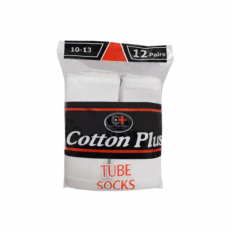 Men's Tube Socks - White Size 10-13