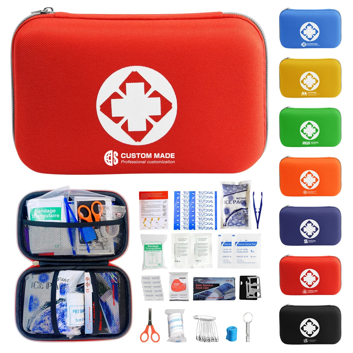 Emergency First Aid Kit Suirvival Kit With EVA Zipper Case (18 Pieces) 1