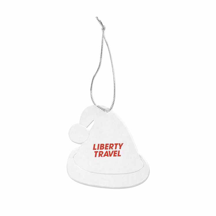 Acrylic Style Santa Hat Ornament
