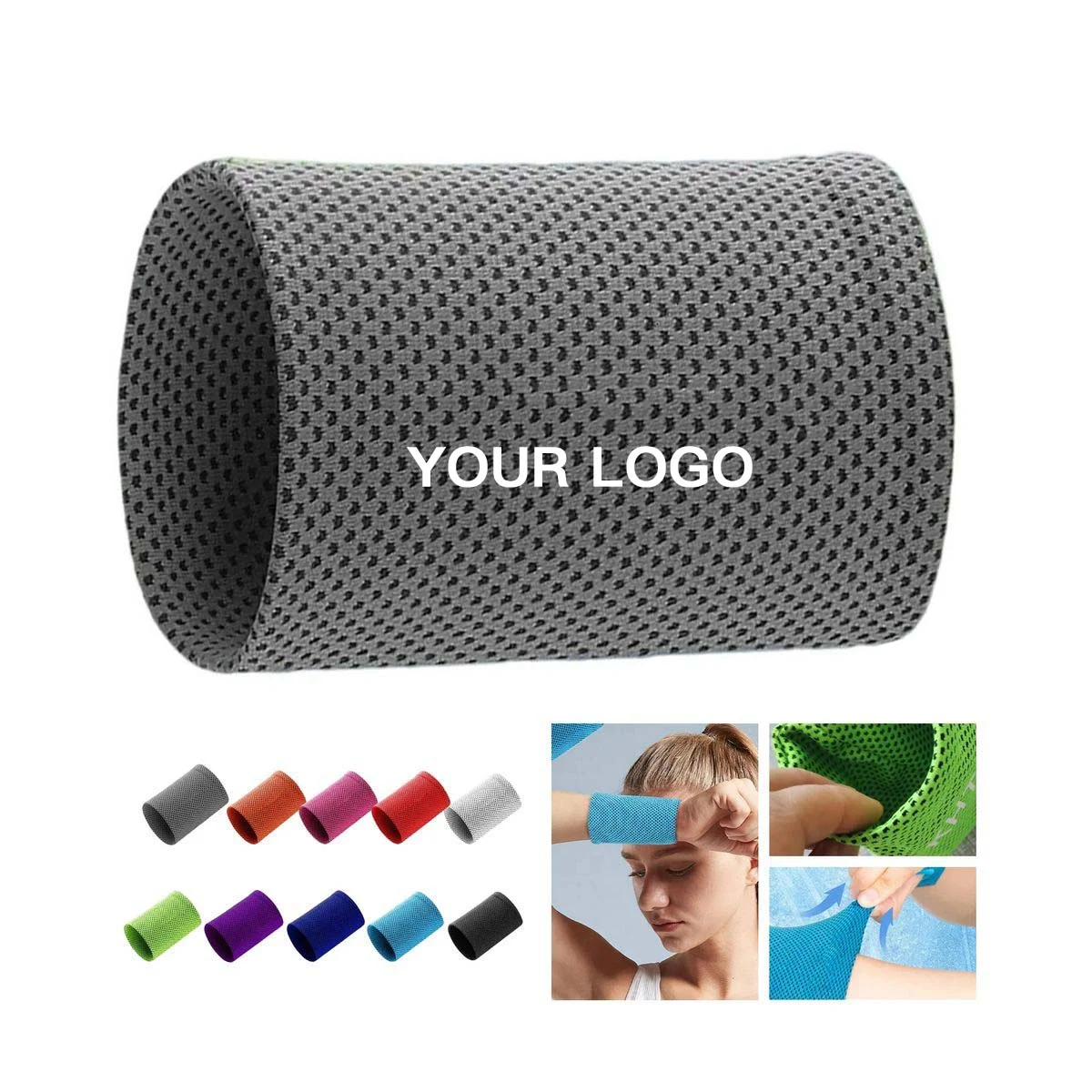 Soft Polyester Sports Wristband with Moisture Control 1
