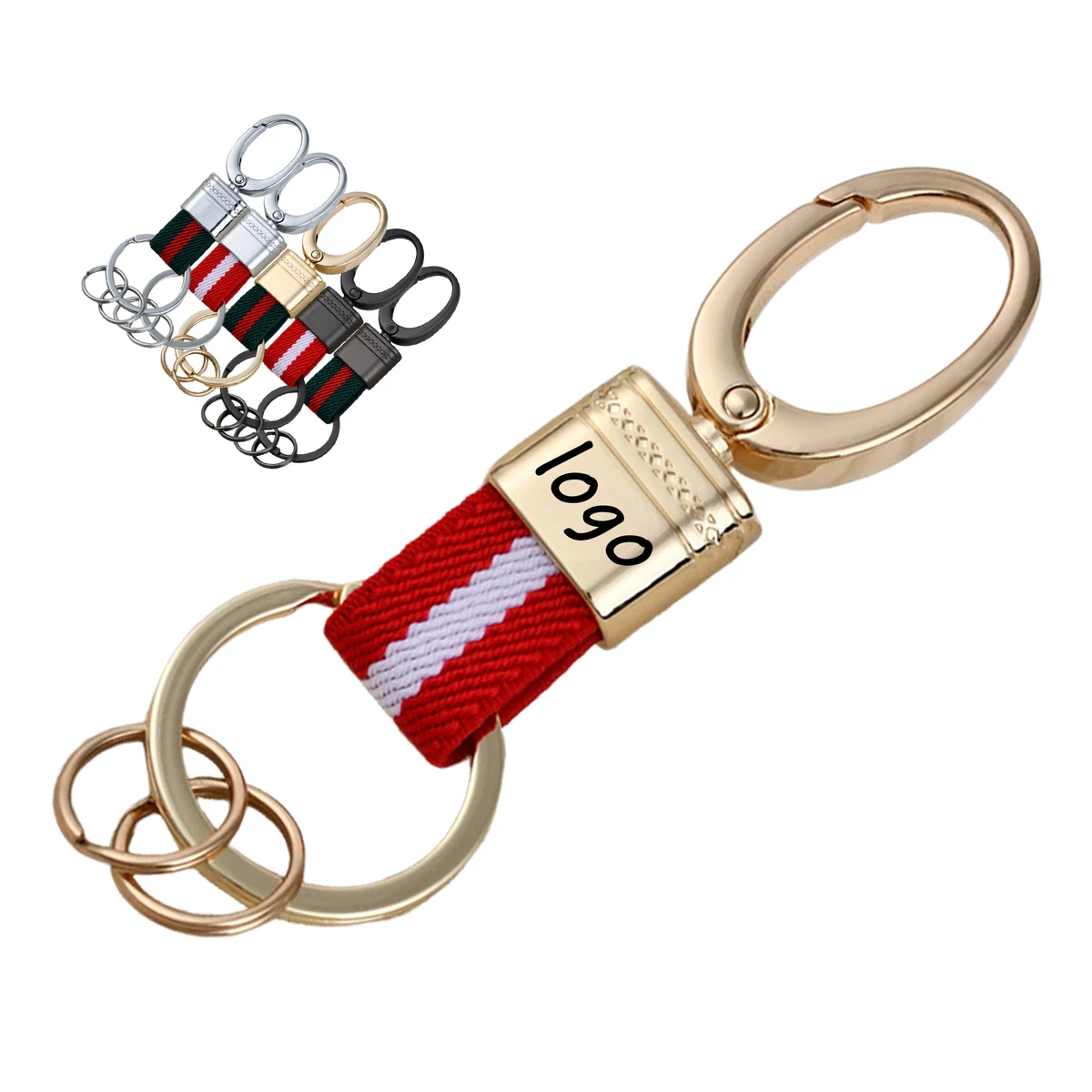 Elastic Webbing Big Head Keychain 1