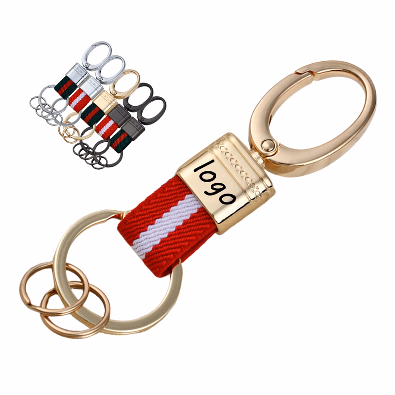 Elastic Webbing Big Head Keychain