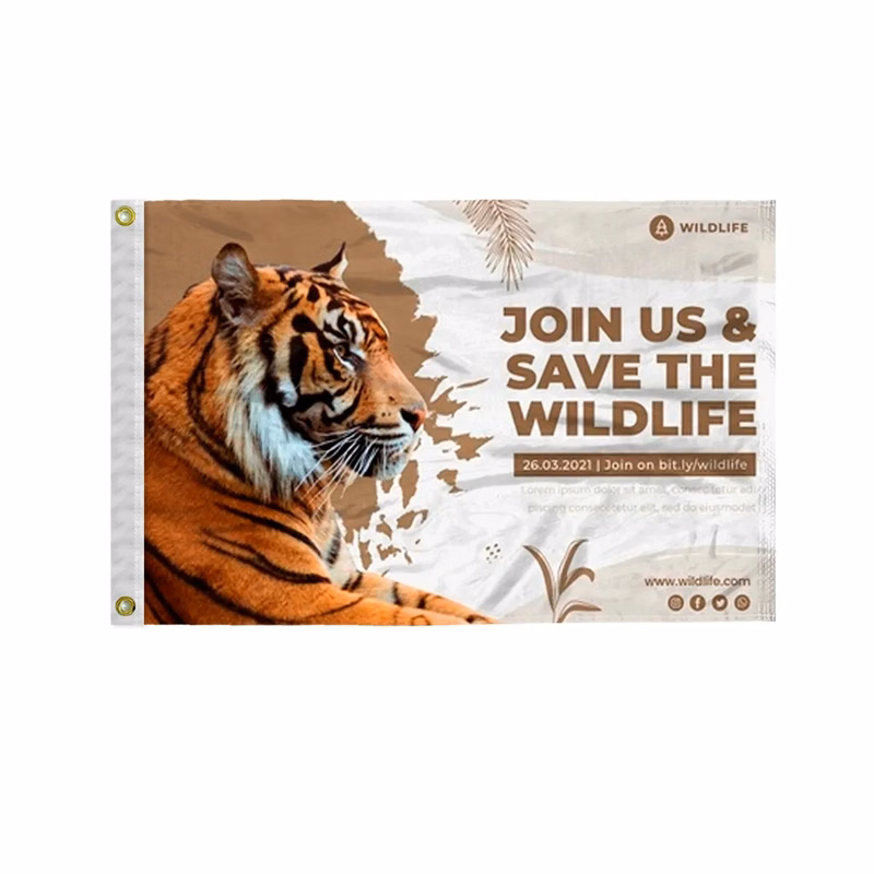 Custom Digital Print Flag 20" x 30" Silk Poly