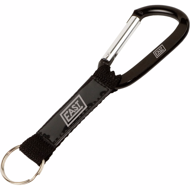 Key Tag Carabiner with Strap and PVC Patch