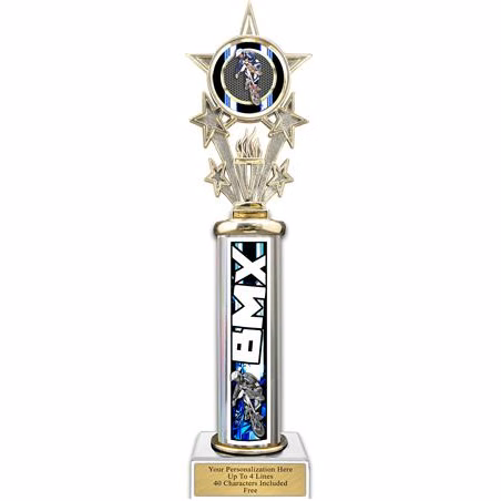 Trophy, 12" Action Matrix BMX Blue 1 co