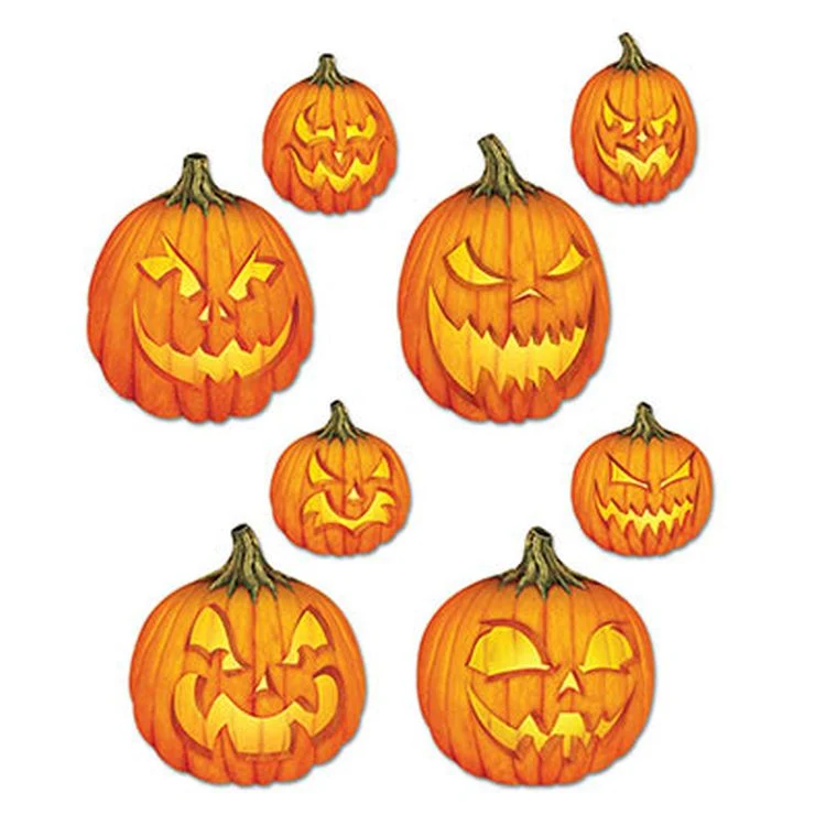 Scary Jack-O-Lantern Cutouts 1