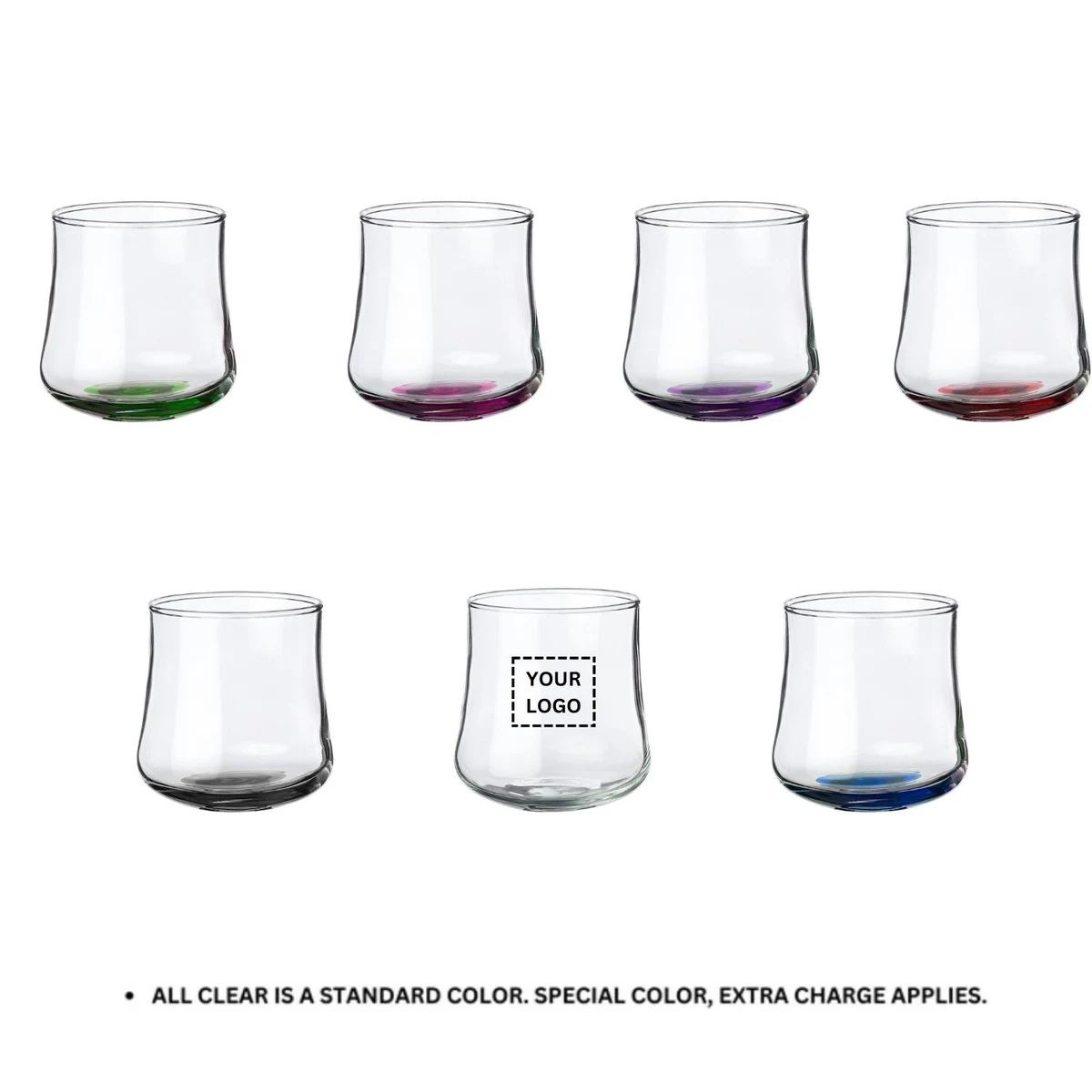Elegant Rose Bud Stemless Glass, 11 oz. 1
