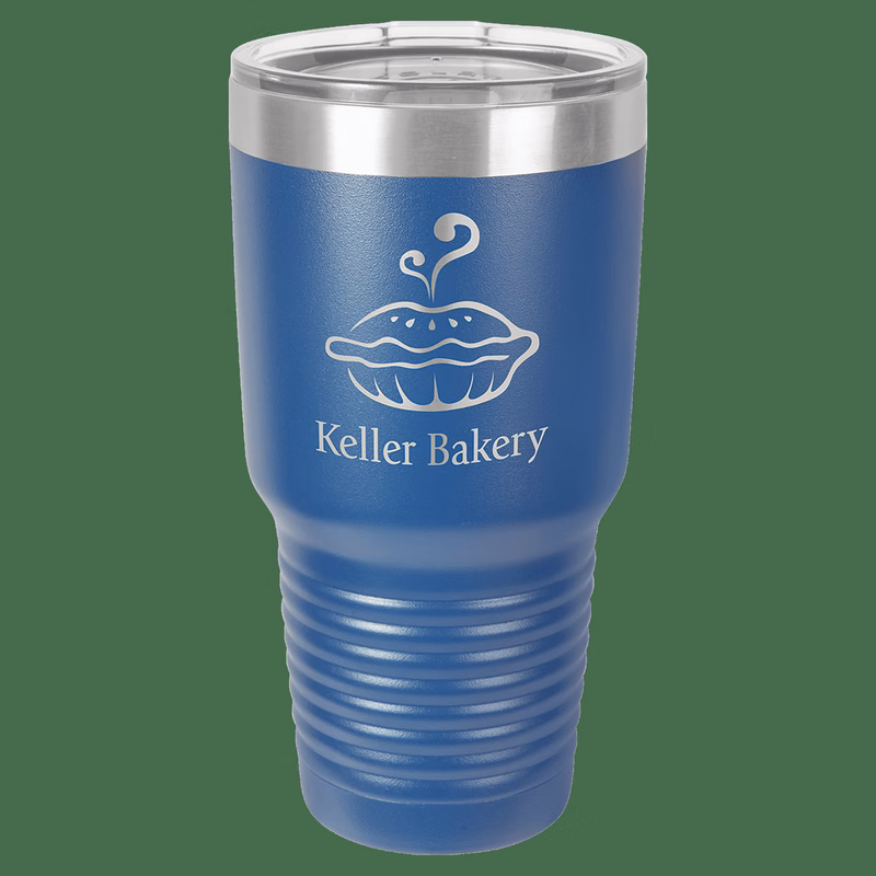 Polar Camel 30 oz. Royal Blue Vacuum Insulated Ringneck Tumbler with Clear Lid
