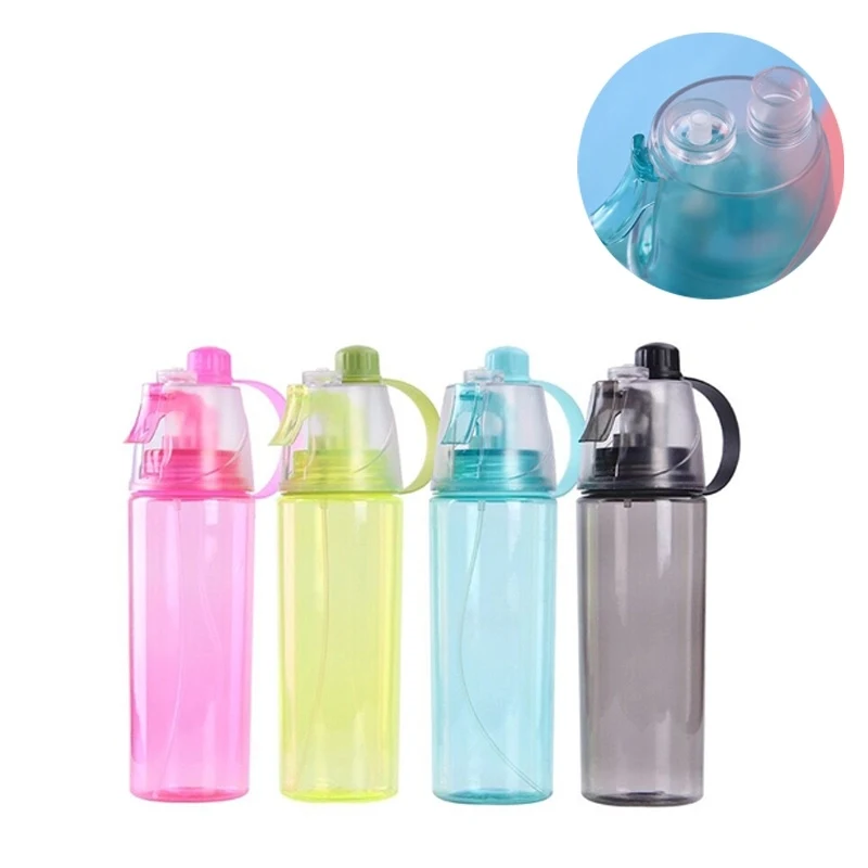 24 Oz Transparent Sports Spray Straw Bottle 1