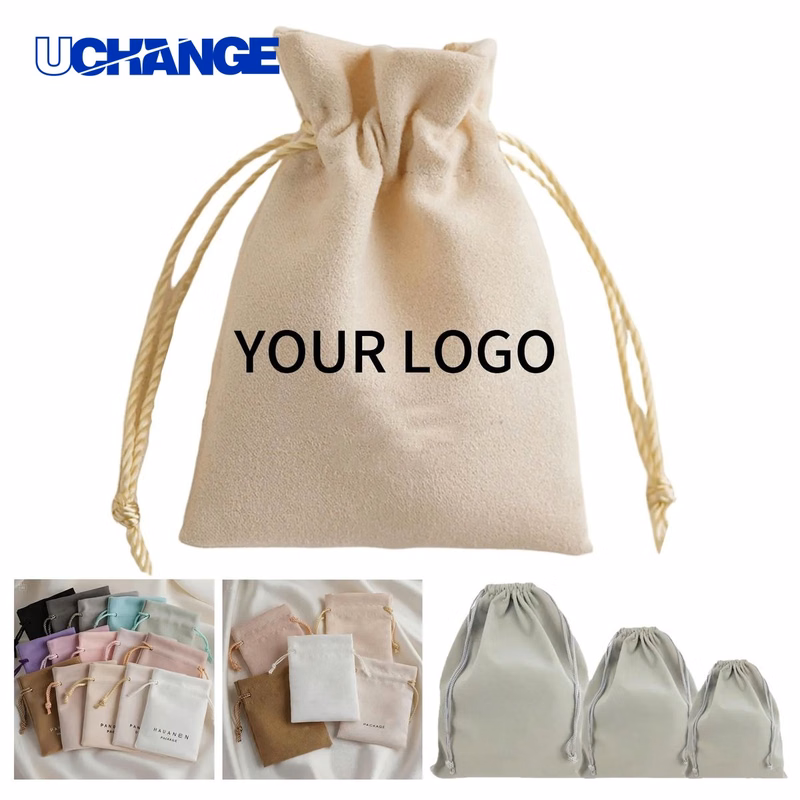Suede Gift Pouch Case Small Size