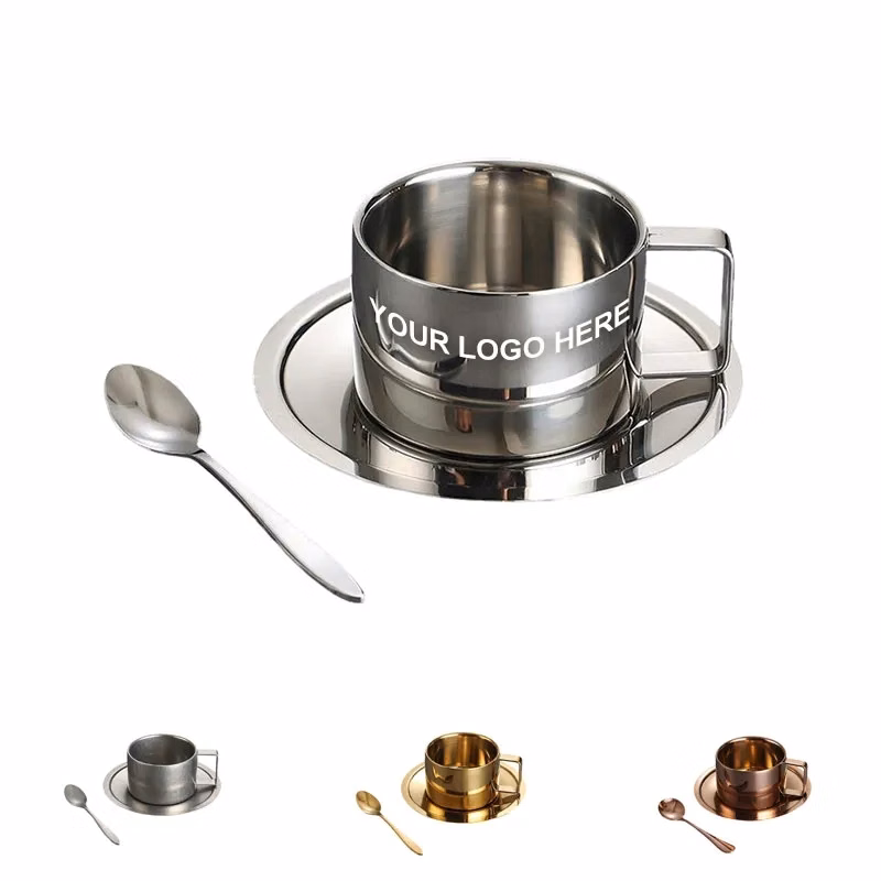 9Oz Double Wall Stainless Coffee Mug Set