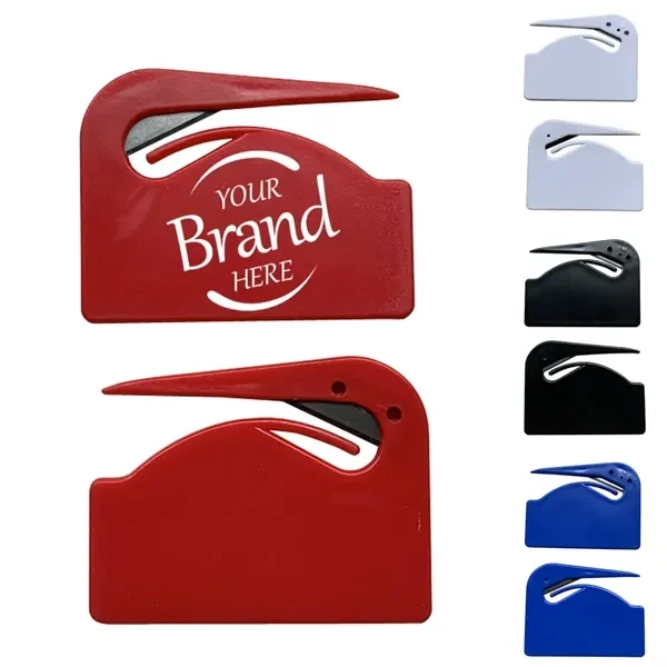 Custom 2.70 in Plastic Envelope Opener With Safety Blade — Desk & Travel Essential 1