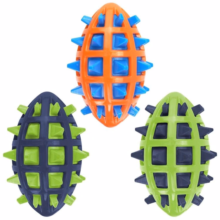 Dog Toy Chew Footballs - Assorted Colors