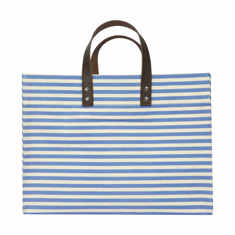 20 Oz. Super Heavy Canvas Stripe Manhattan Tote Bag