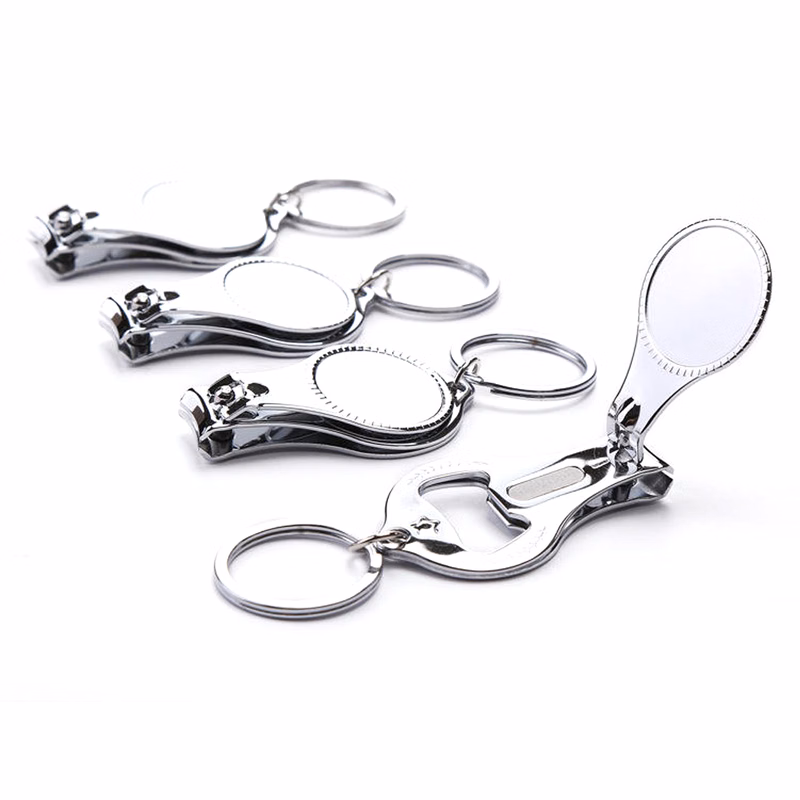 Multifunctional nail clipper key chain bottle opener