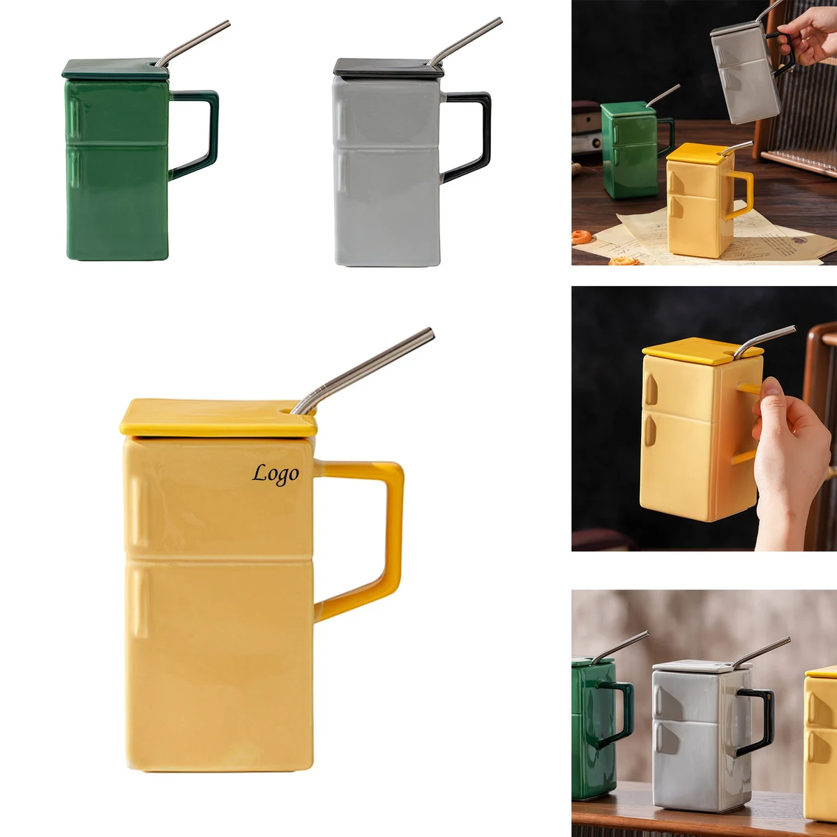 Fridge-Shaped Ceramic Cup 1