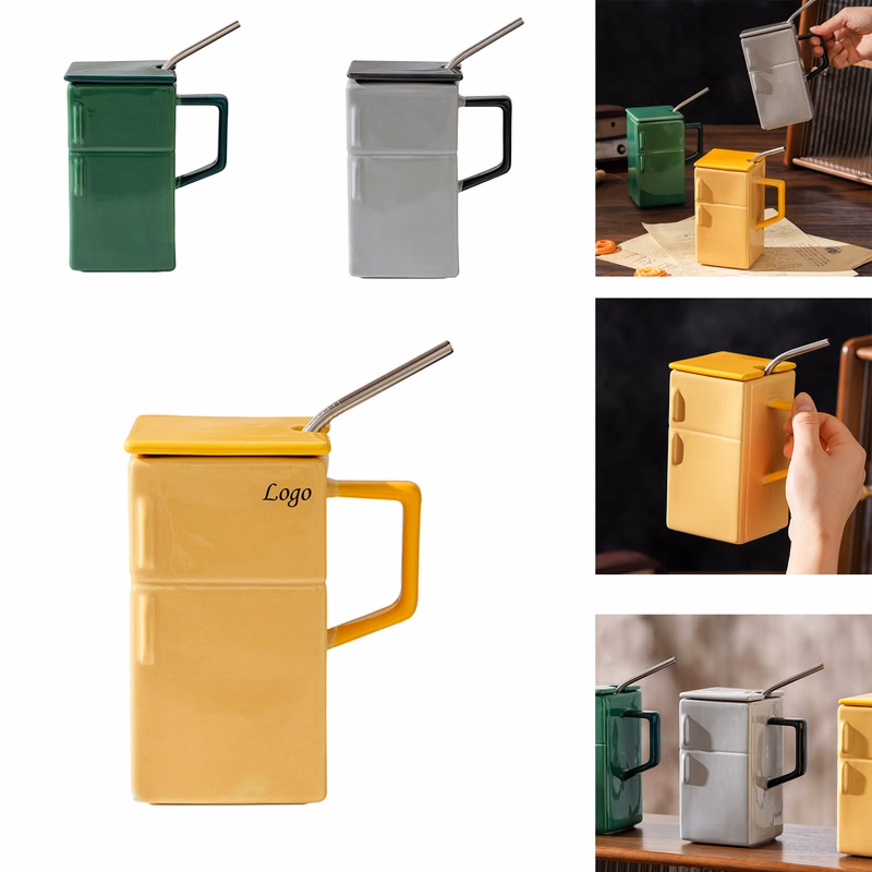 Fridge-Shaped Ceramic Cup