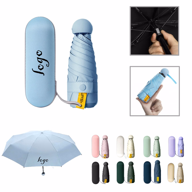 MOQ10 Compact Mini Capsule Umbrella for All Weather Use