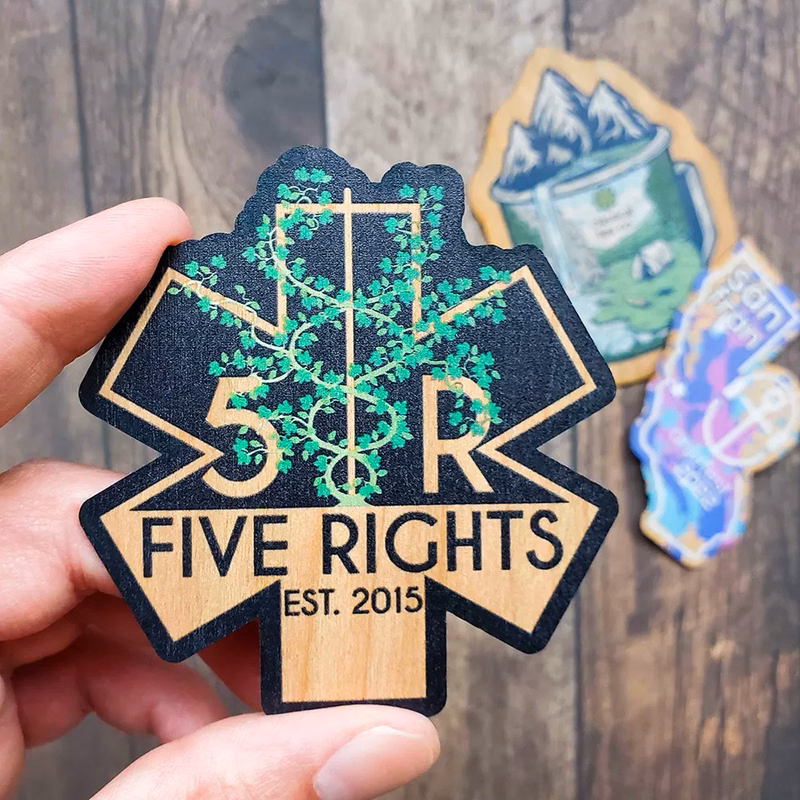 Ultra Vivid Cherry Wood Stickers
