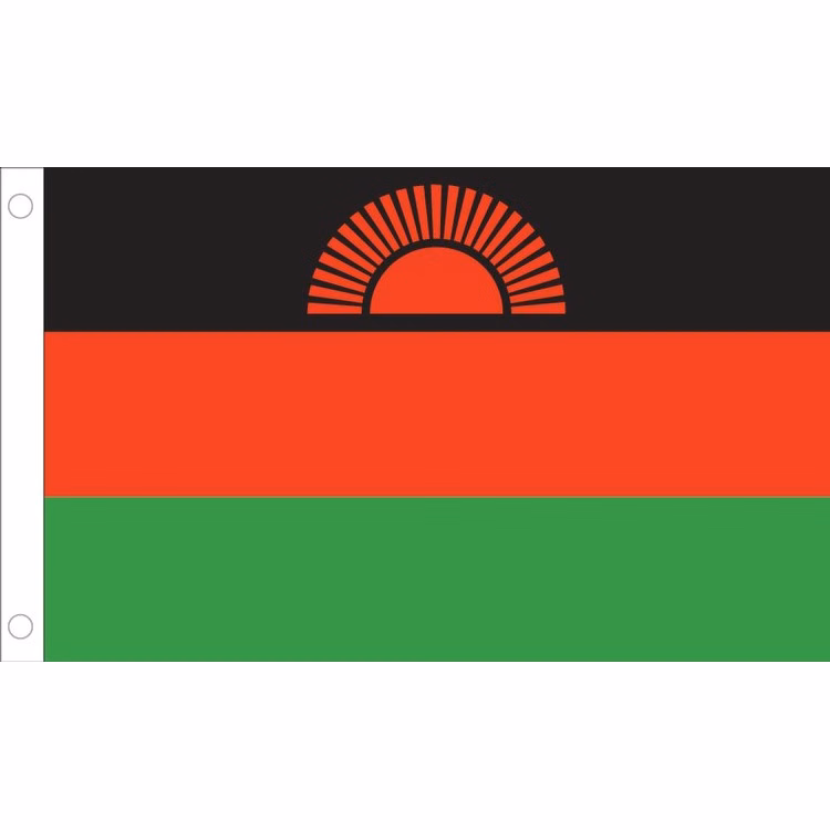 Malawi Flag - 3' x 5' - Nylon