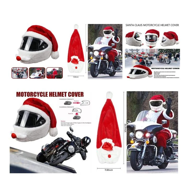Chrismtas Motorcycle Helmet Cover 1