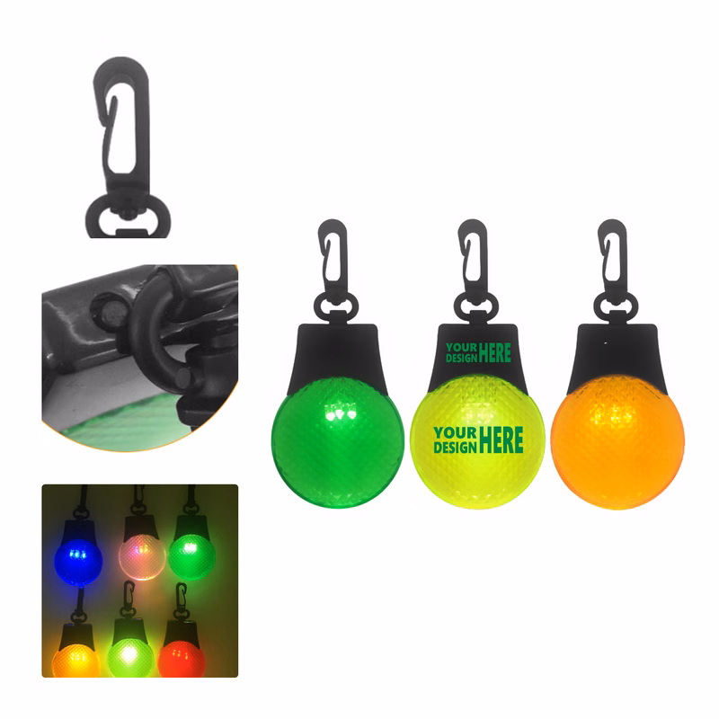 MOQ 50 Round LED Safety Warning Light with Clip