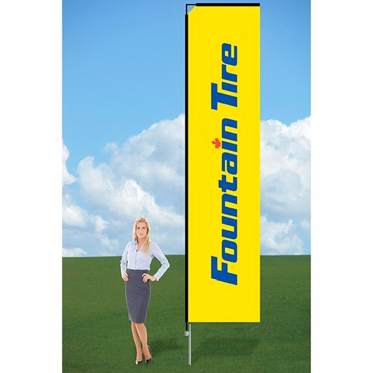 11ft Custom Flag with Ground Stake-Double