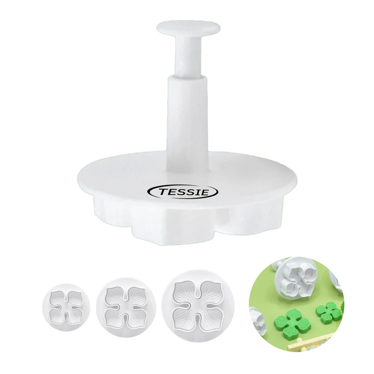 Four-Leaf Clover Plunger Cookie Cutters Set 1
