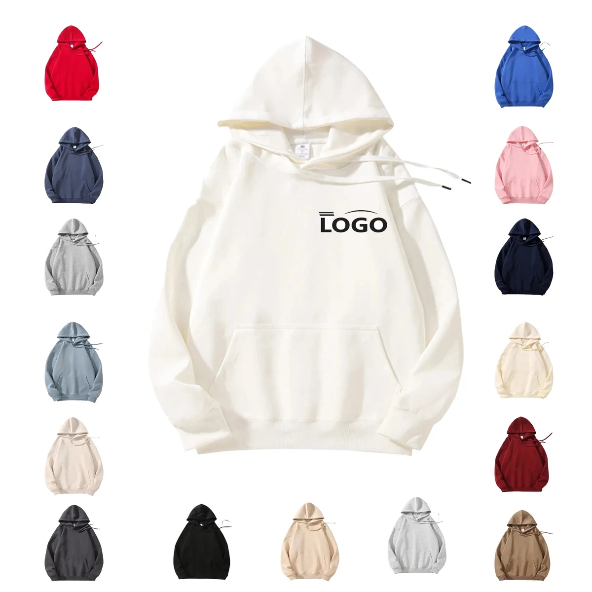 Hoodies MOQ 20PCS, custom hoodie or sweatshirt with logo imprint 1