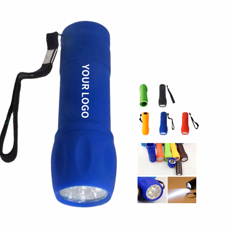 Hard Plastic Pocket Flashlight With Wrist Strap 1.2" Diameter x 4" Length