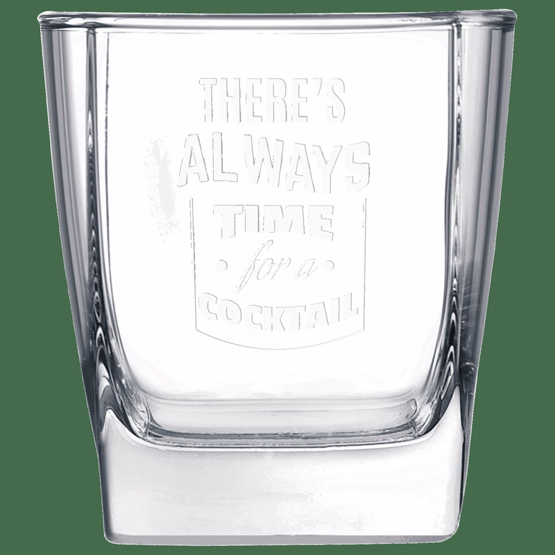 Polar Camel 10 1/2 oz Clear Square on the Rocks Glass