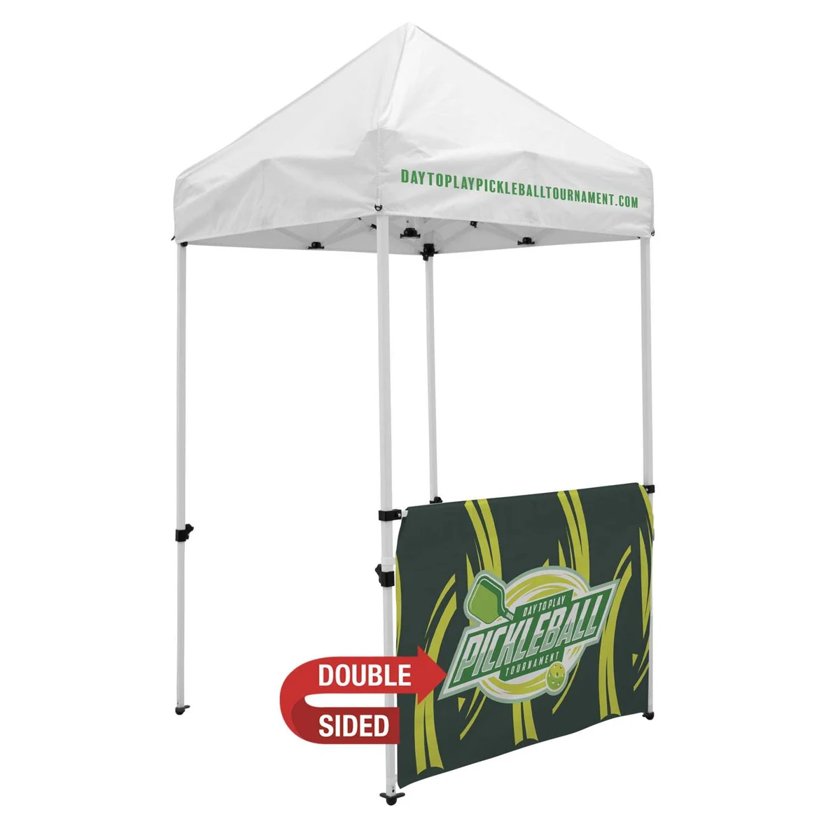 5' Economy Tent Half Wall (Dye Sublimated, Double-Sided) 1