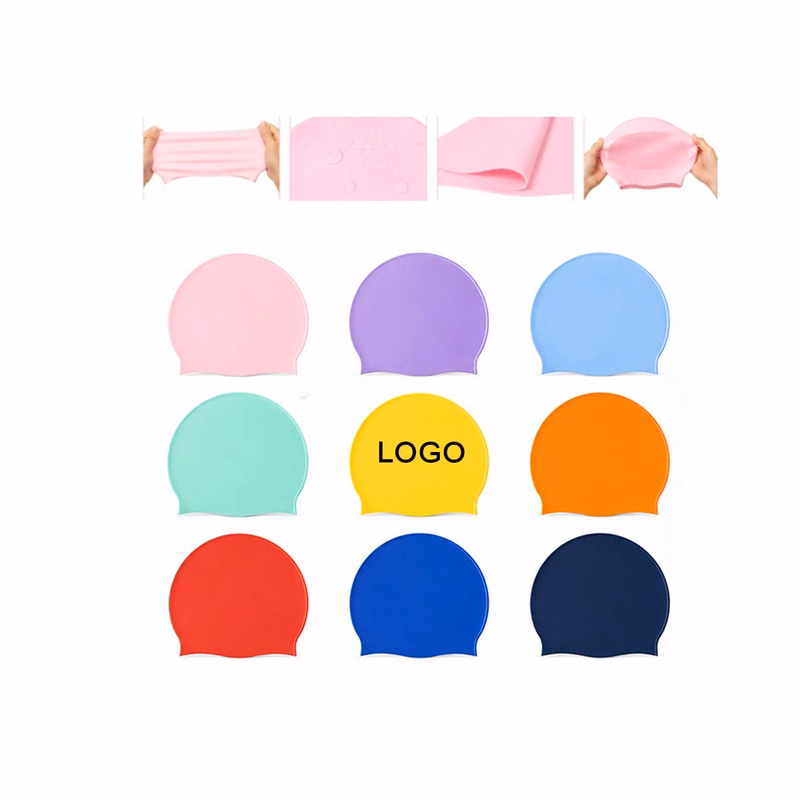 Waterproof Ear-Protecting Silicone Swim Cap