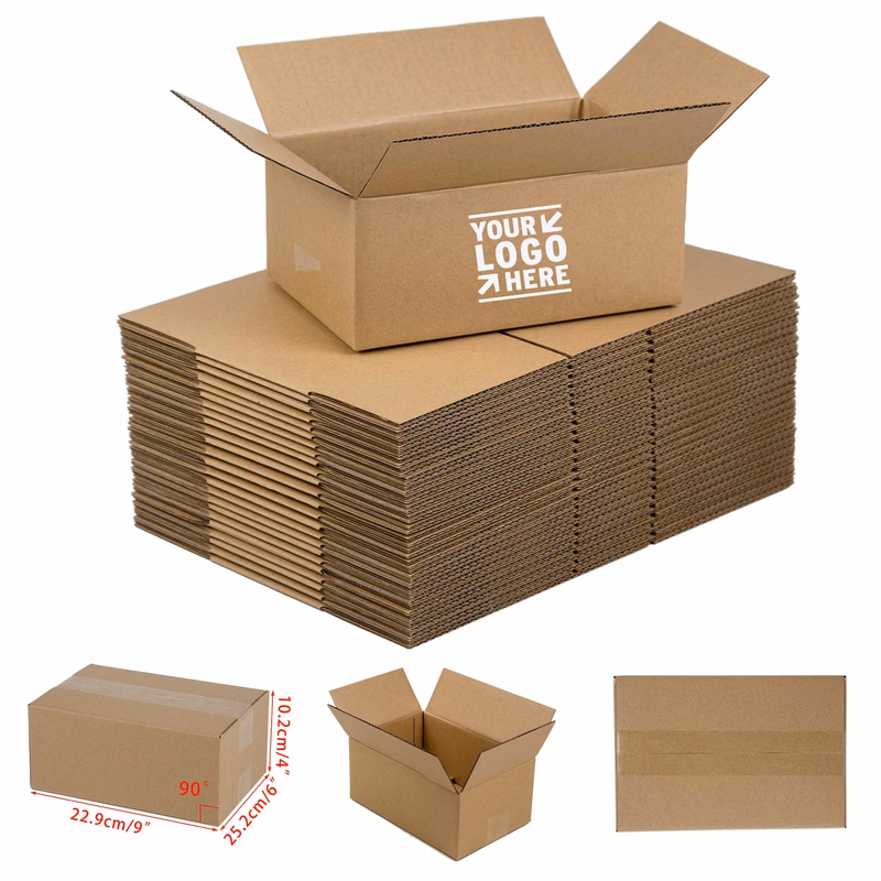 9x6x4 Inches Small Easy to Fold Storage Corrugated Cardboard Shipping Packing Box