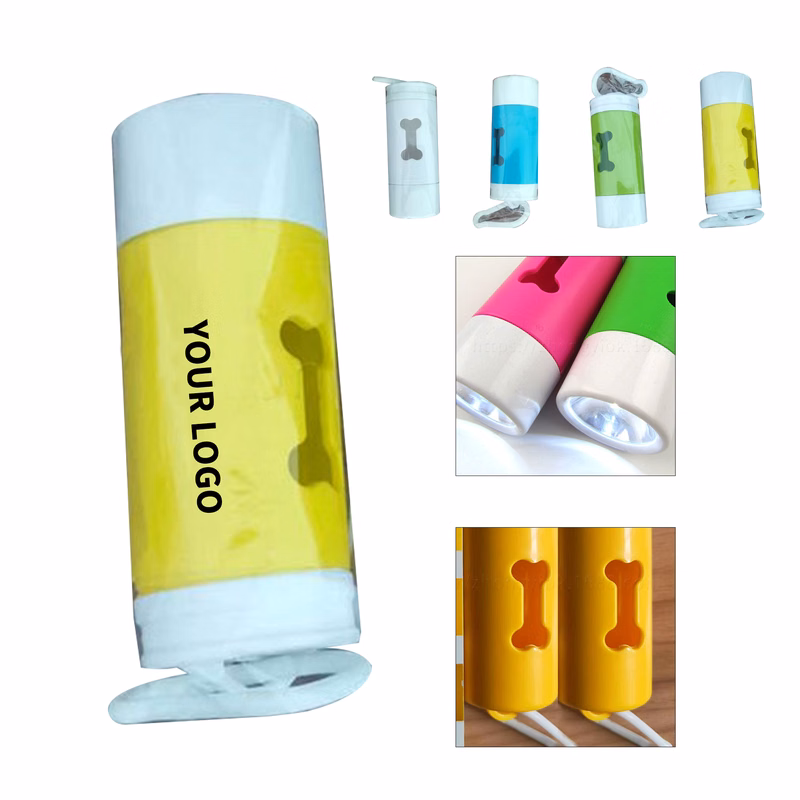 Pet Waste Bag Dispenser With Flashlight Clip Carabiner